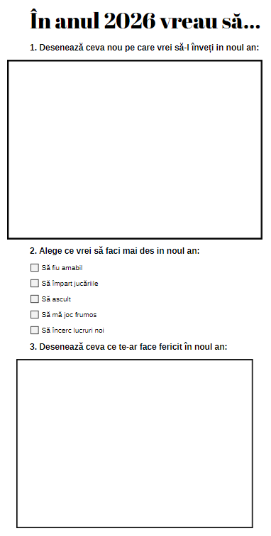 Obiectivele noului an